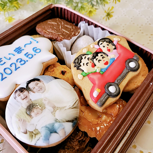 帰省の手土産】ただいまー！クッキー缶(車) クッキー CAN