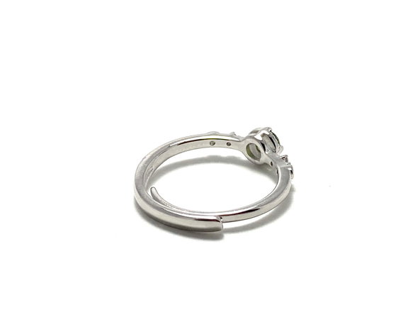 RG23-139 天然 バイ色 サファイア リング 指輪 シンプル フリーサイズ 18KGP 金属アレルギー対応 5枚目の画像