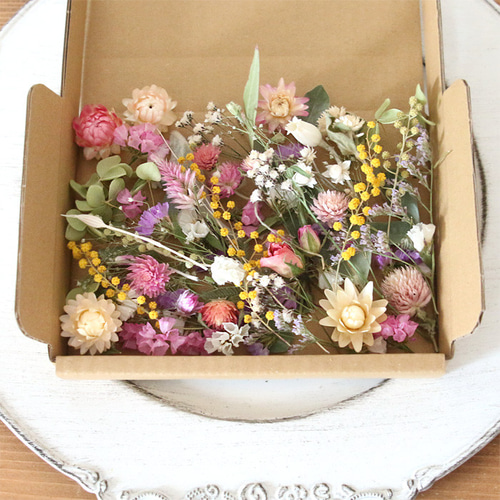 プリザーブドフラワー詰め合わせセット プリザーブドフラワー 花 フラワー缶スクエア 12cm×12cm×4cm