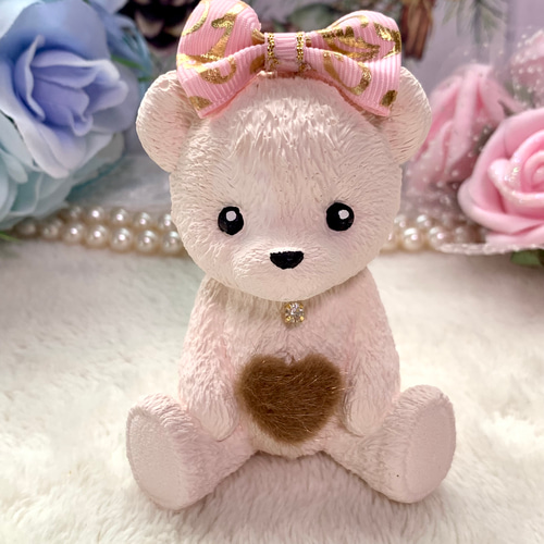 キュートくまちゃん♡アロマストーン ピンクリボン つまらない