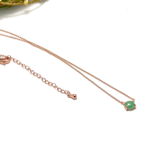 NK26 宝石質 グリーン 天然 本翡翠 ミャンマー産 ネックレス