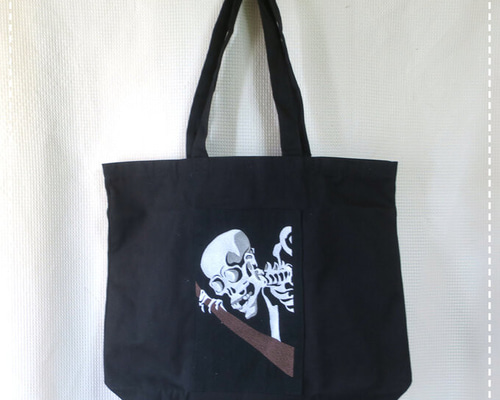 相馬の古内裏 がしゃどくろ がま口 クラッチバッグ 刺繍 着物 和装