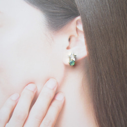 Star bijou earring／pierce（クリスタル＊シルキーセージディライト）*4103* 11枚目の画像
