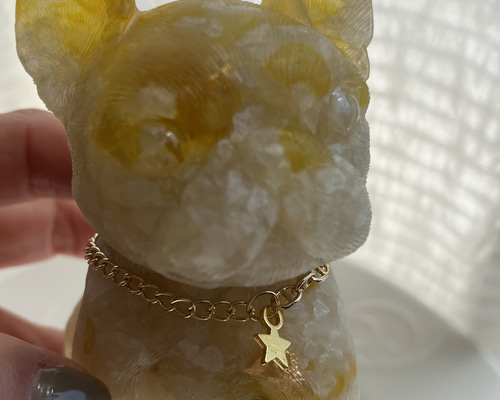 オルゴナイト フレンチブルドッグ 水晶 金箔 パールアカシア その他  