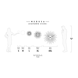 木製の壁時計Medusaゴールド - 41/ 59 / 98cmモダンな手作りの木製の壁時計 10枚目の画像