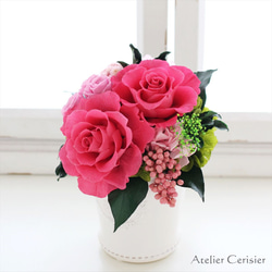 プリザーブドフラワー＜グレース Mサイズ＞ローズピンク バラ 【お祝い】 母の日 2枚目の画像