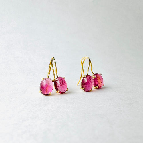 再販 10月誕生石 トルマリン silver925 18KGP ピアス ピアス