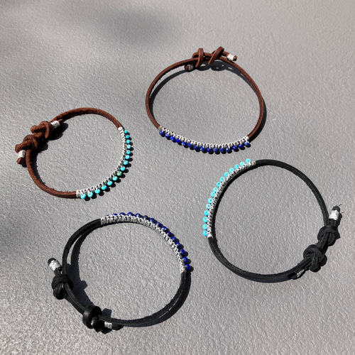 Turquoise x Italian Leather Bracelet – ターコイズx