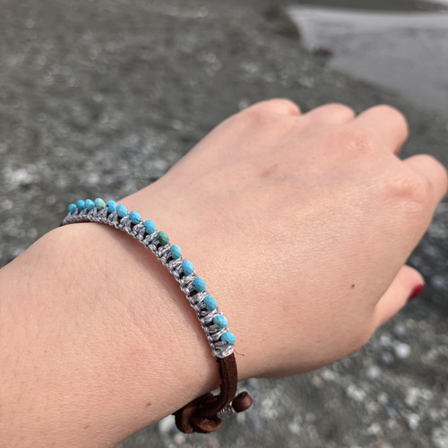 Turquoise x Italian Leather Bracelet – ターコイズx