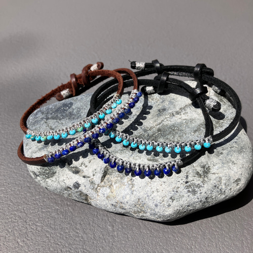 Turquoise x Italian Leather Bracelet – ターコイズxイタリアン