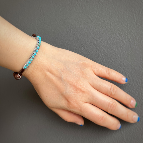 Turquoise x Italian Leather Bracelet – ターコイズx
