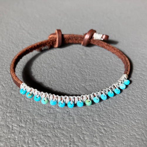Turquoise x Italian Leather Bracelet – ターコイズx