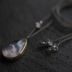 rosequartz brass necklace (koborezakura) 8枚目の画像