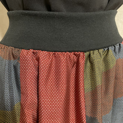 大島紬のリブフレアースカート 5枚目の画像