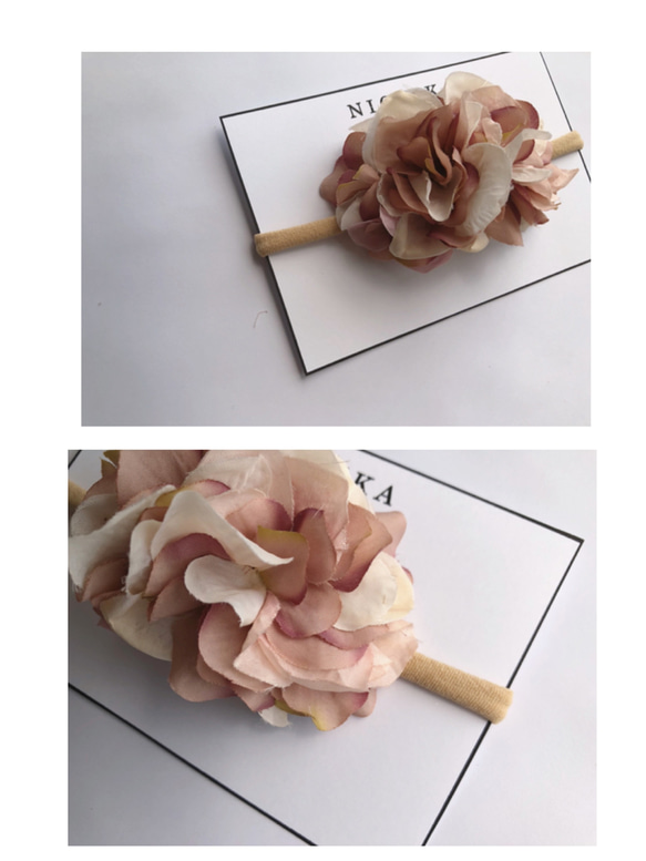 ▼▼ ダスティモーブ ピンク　flowers head band ▼▼ 3枚目の画像