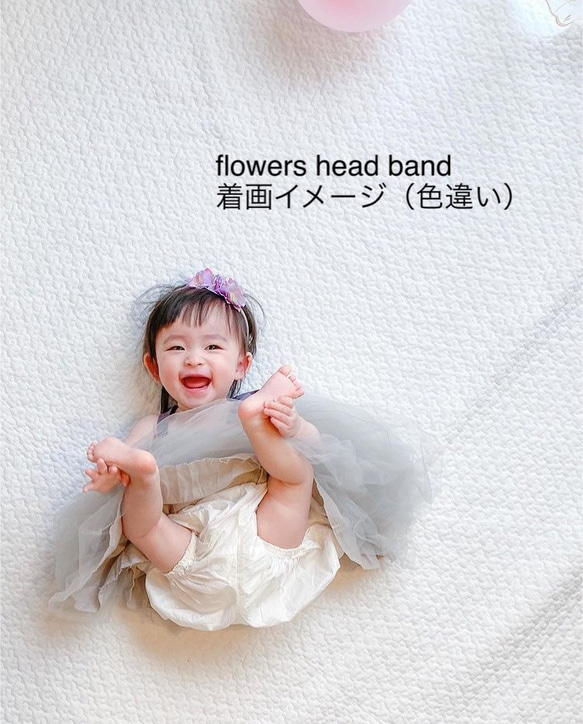 ▼▼ ダスティモーブ ピンク　flowers head band ▼▼ 11枚目の画像