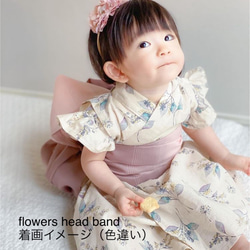 ▼▼ ダスティモーブ ピンク　flowers head band ▼▼ 12枚目の画像