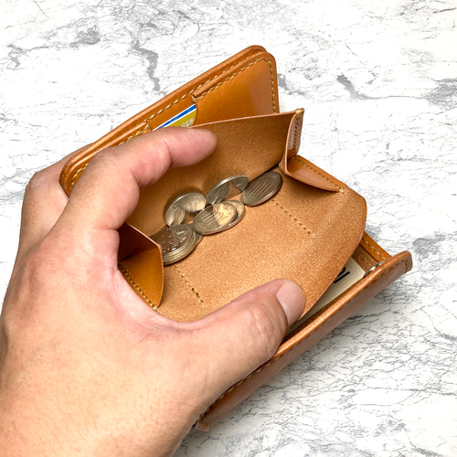 暮らしに馴染む三つ折り財布｜本革 栃木レザー ミニ財布