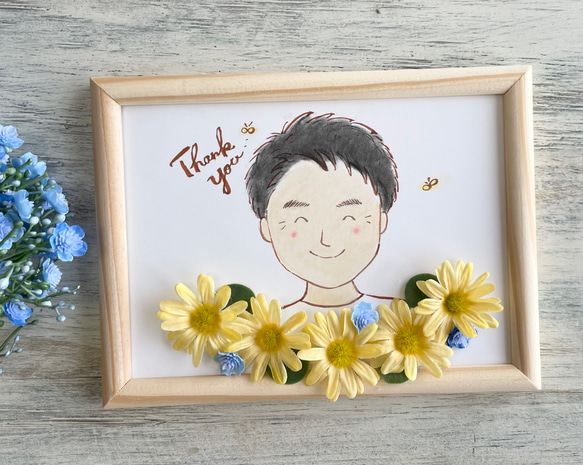 父の日　似顔絵　フラワーギフト　父の日ギフト　父の日予約販売 3枚目の画像