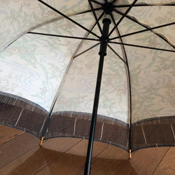 (セール)白大島と絹芭蕉布額縁仕立て日傘 3枚目の画像