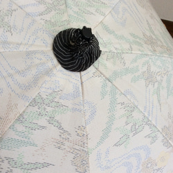 (セール)白大島と絹芭蕉布額縁仕立て日傘 5枚目の画像