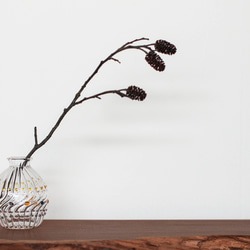 [ Oyster ] ② ガラス一輪挿し　手作りガラス花瓶　ドット柄　花瓶　ハンドメイド小さな花器 ・母の日への贈り物に 1枚目の画像