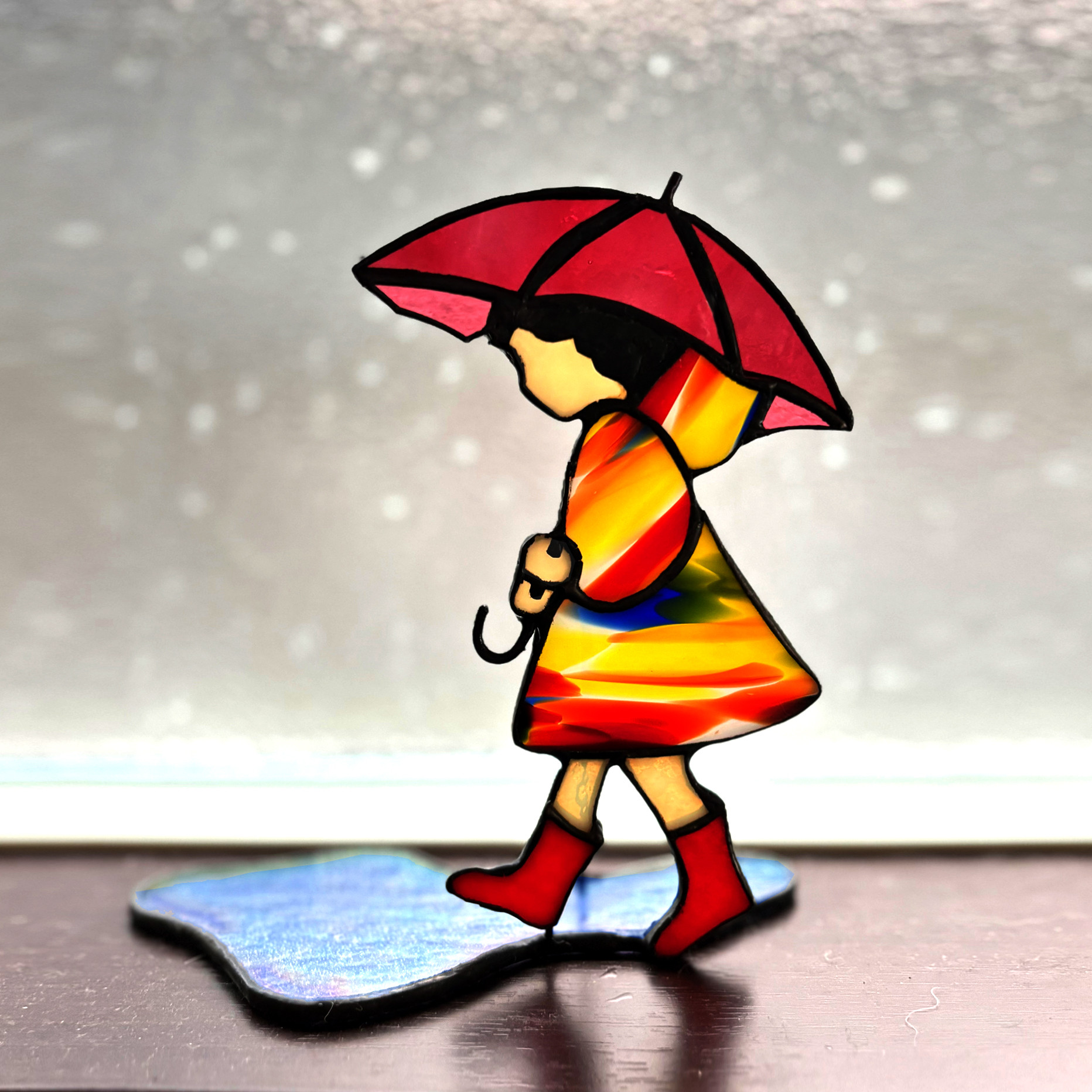 ステンドグラス  『あめふり』 4,410円