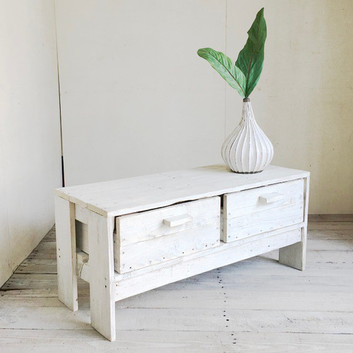 リサイクルウッド☆幅90cmローボード ホワイト RW0019WT テレビ台