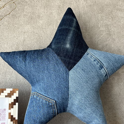 星形クッション デニムクッション クッション・クッションカバー 