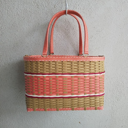 カゴバッグ・ギフトバッグのみ 大きめサイズのクラフトかごバッグ（L）クラフト＆ピーチツリー