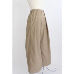 タックワイドパンツ【Tuck wide pants】Beige 3枚目の画像