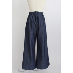 デニムタックワイドパンツ【Denim Tuck wide pants】Indigo 5枚目の画像