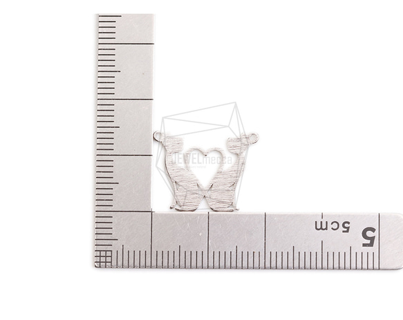 PDT-2678-R【2個入り】ハート ネコペンダント,Heart Cat Pendant/ 14.4mmx18.8mm 5枚目の画像