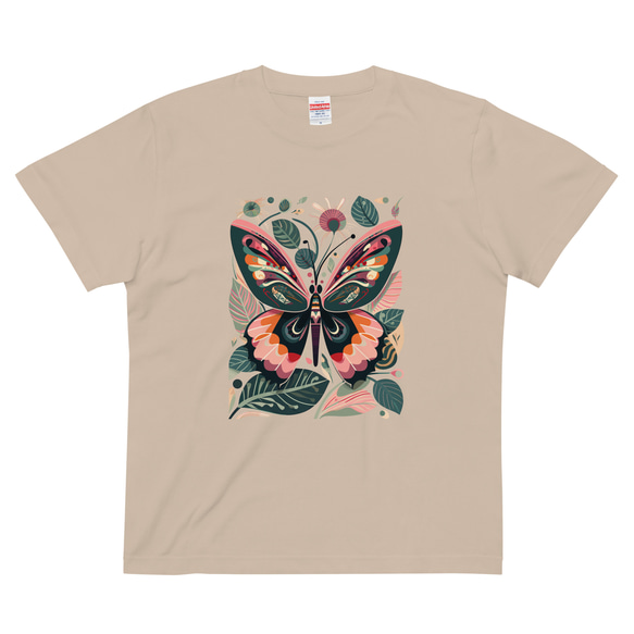 カラフル蝶々 コットンTシャツ：送料無料 2枚目の画像