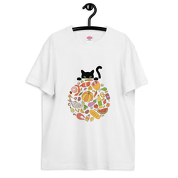猫とゴハン コットンTシャツ：送料無料 6枚目の画像