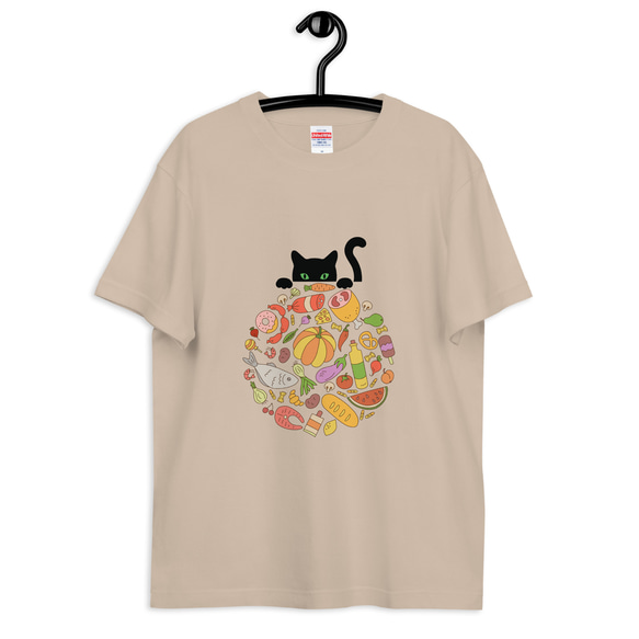猫とゴハン コットンTシャツ：送料無料 5枚目の画像