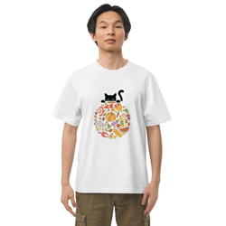 猫とゴハン コットンTシャツ：送料無料 7枚目の画像