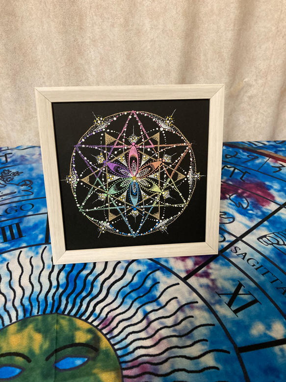 シードオブライフカラフル魔法陣 マンダラ 曼陀羅 曼荼羅 原画