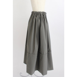 ◆選べるスカート丈 ギャザーボリュームスカート【Gather volume skirt】Khaki 4枚目の画像