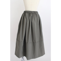 ◆選べるスカート丈 ギャザーボリュームスカート【Gather volume skirt】Khaki 6枚目の画像