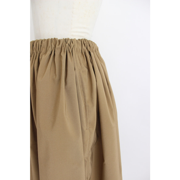 ◆選べるスカート丈 ギャザーボリュームスカート【Gather volume skirt】Beige 8枚目の画像