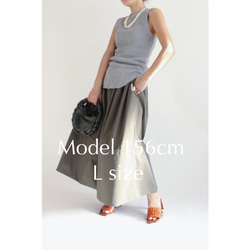 ◆選べるスカート丈 ギャザーボリュームスカート【Gather volume skirt】Beige 11枚目の画像