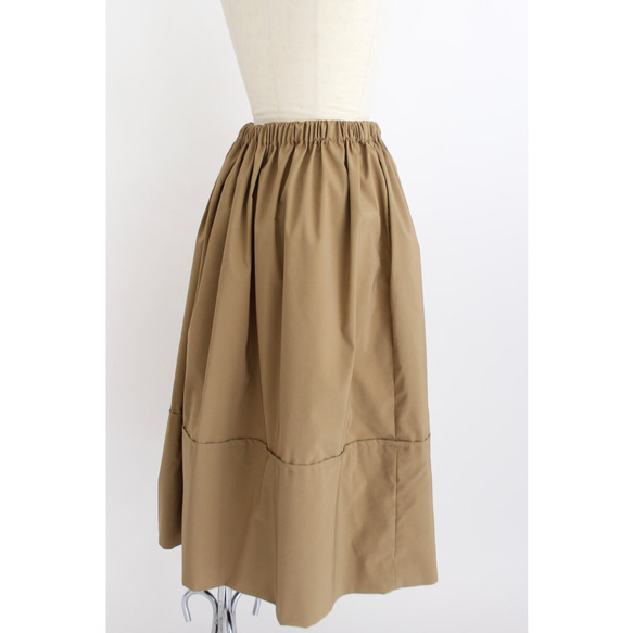 ◆選べるスカート丈 ギャザーボリュームスカート【Gather volume skirt】Beige 6枚目の画像