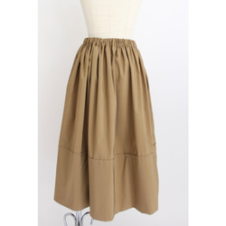 ◆選べるスカート丈 ギャザーボリュームスカート【Gather volume skirt】Beige 7枚目の画像
