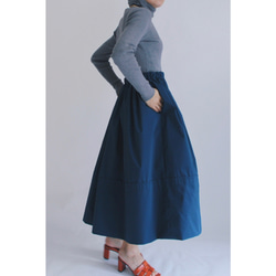 ◆選べるスカート丈 ギャザーボリュームスカート【Gather volume skirt】Navy 1枚目の画像