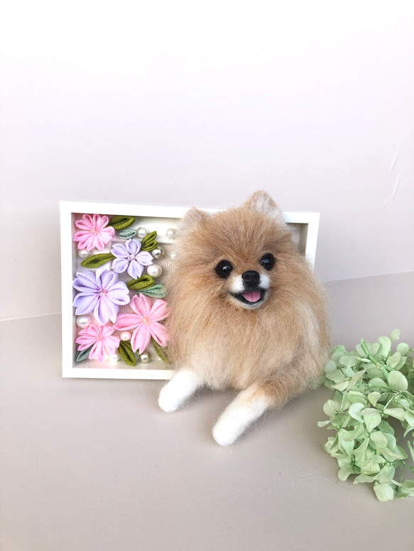 羊毛フェルト　ポメラニアン 羊毛フェルト ポメラニアン 犬 ミニチュア インテリア 羊毛