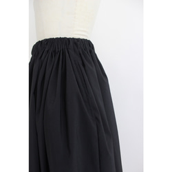 ◆選べるスカート丈 ギャザーボリュームスカート【Gather volume skirt】Black 8枚目の画像