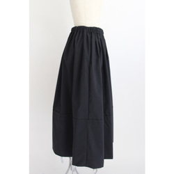 ◆選べるスカート丈 ギャザーボリュームスカート【Gather volume skirt】Black 5枚目の画像