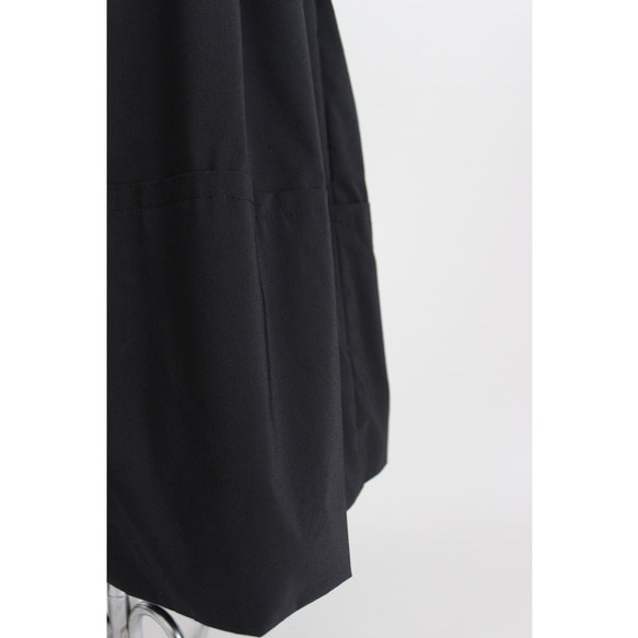 ◆選べるスカート丈 ギャザーボリュームスカート【Gather volume skirt】Black 9枚目の画像