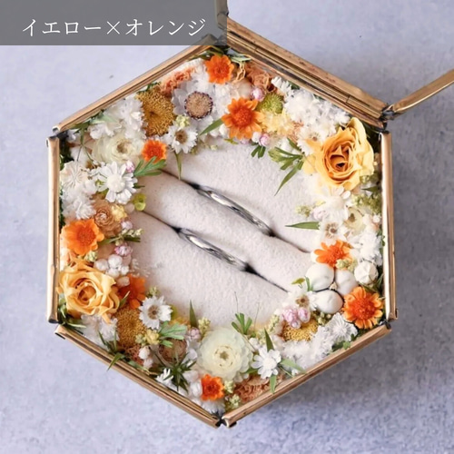 受注制作》ナチュラルなお花のリングピロー・リングケース